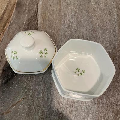 Royal Tara Trellis Shamrock Trinket Box