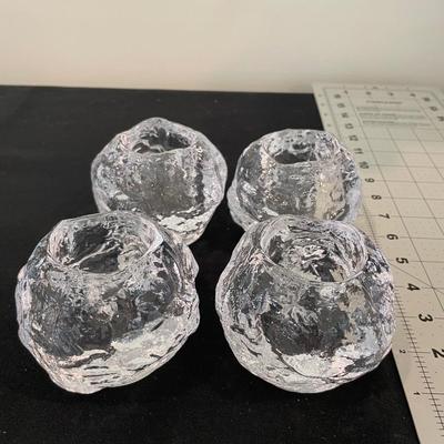 Kosta Boda Glacier Snowball Votive Tea lights