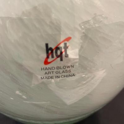 Tall Glass Vase Grey/Green