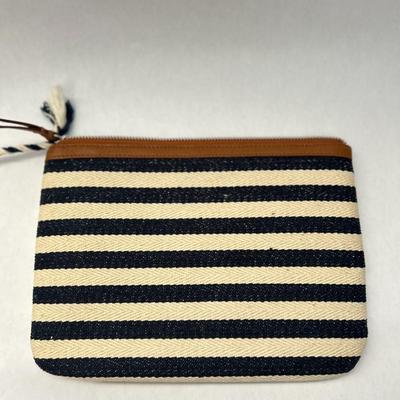 Brighton - Blue and Cream Tote Bag - Leather Handles (with Wallet & Coin Bags)