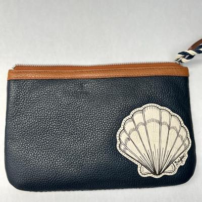Brighton - Blue and Cream Tote Bag - Leather Handles (with Wallet & Coin Bags)
