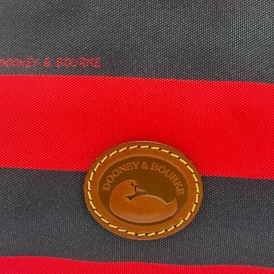 Dooney & Bourke- Red Magnetic Snap Inner Pockets Nylon Tote Bag