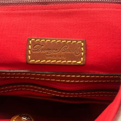 Dooney & Bourke- Red Magnetic Snap Inner Pockets Nylon Tote Bag