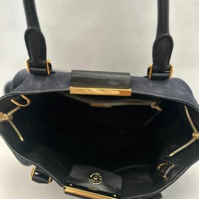 Michael Kors Collection - Lexi Bag - Pebbled Leather Navy Blue