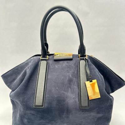 Michael Kors Collection - Lexi Bag - Pebbled Leather Navy Blue