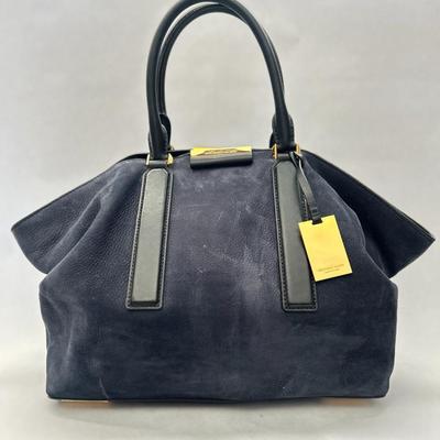 Michael Kors Collection - Lexi Bag - Pebbled Leather Navy Blue