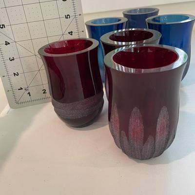 Villeroy & Boch Red Candle Holders/Vases