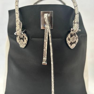 Michael Kors Collection - Miranda Tote Bag Black - Snakeskin Handles