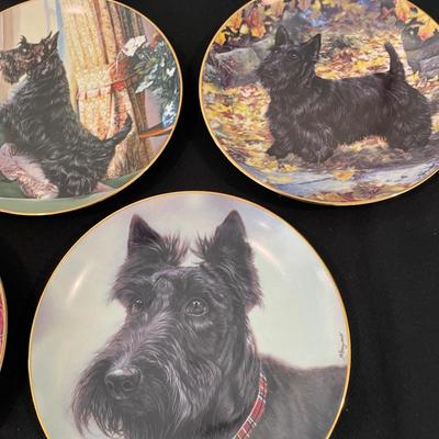 8 Scottie Dog Decorative Plates
