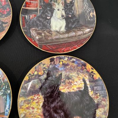 8 Scottie Dog Decorative Plates