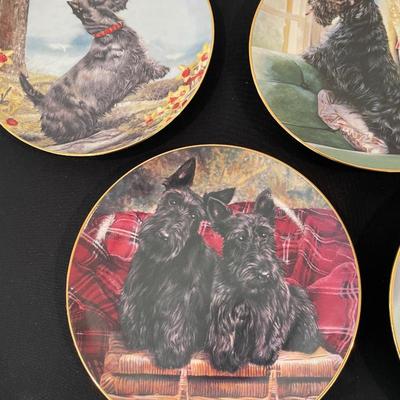 8 Scottie Dog Decorative Plates