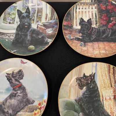 8 Scottie Dog Decorative Plates