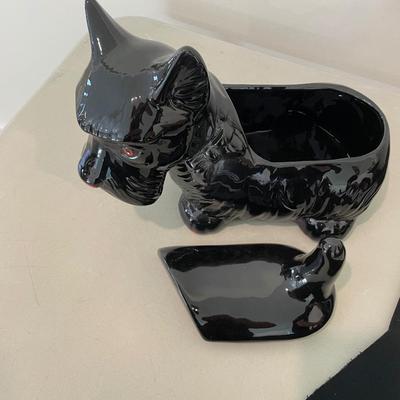 Black Dog Ceramic Cookie/Treat Jar