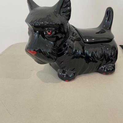 Black Dog Ceramic Cookie/Treat Jar