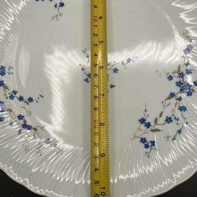 Bernardaud Limoges Myosotis Platter, Relish Dish & Trinket Dish