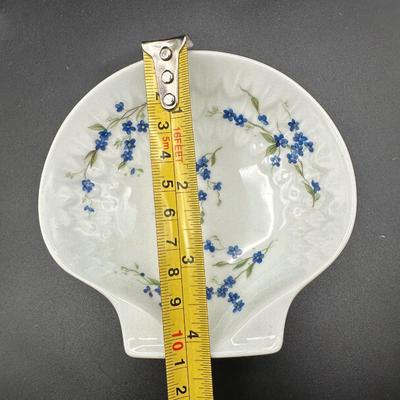 Bernardaud Limoges Myosotis Platter, Relish Dish & Trinket Dish