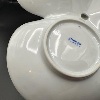 Bernardaud Limoges Myosotis Platter, Relish Dish & Trinket Dish