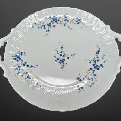 Bernardaud Limoges Myosotis Platter, Relish Dish & Trinket Dish