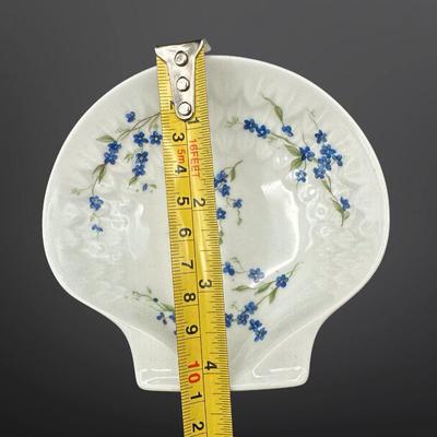 Bernardaud Limoges Myosotis Platter, Relish Dish & Trinket Dish