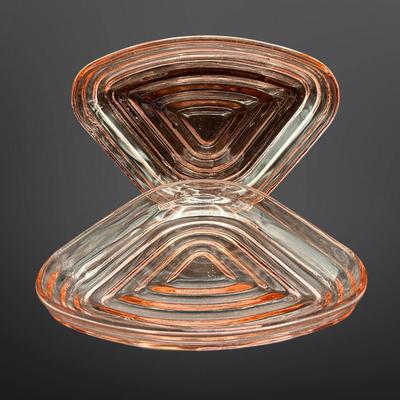Pink Depression Glass Manhattan Relish Inserts