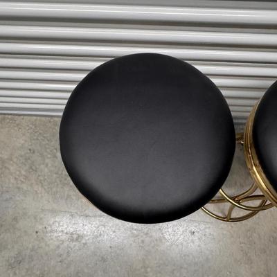 (3) Gold/Black Stools