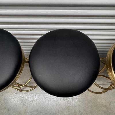 (3) Gold/Black Stools