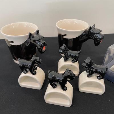 Unique Scottie Dog Mugs and Napkin Rings