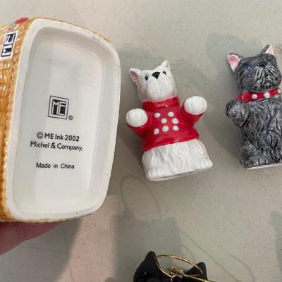 Dog Ornaments, Finials, Salt & Pepper set