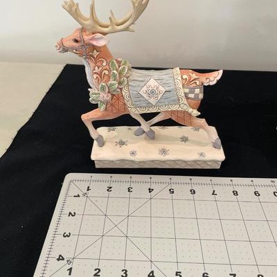 Jim Shore Christmas Sleigh, Santa and Reindeer set