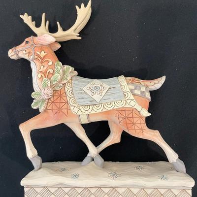 Jim Shore Christmas Sleigh, Santa and Reindeer set