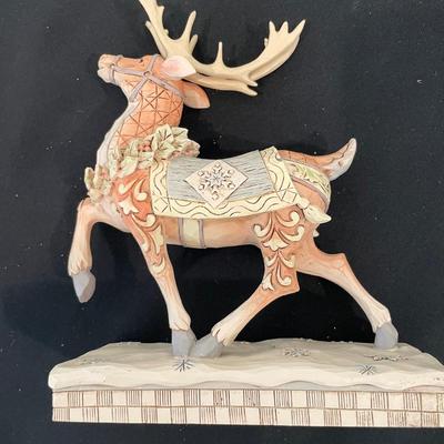 Jim Shore Christmas Sleigh, Santa and Reindeer set