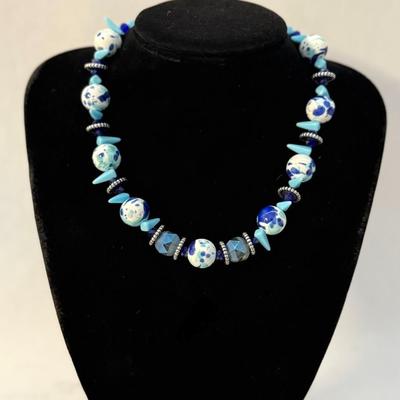 Blue Beaded Necklace