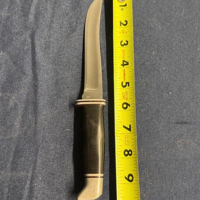 Buck fixed blade 121 hunting knife, with black sheath
