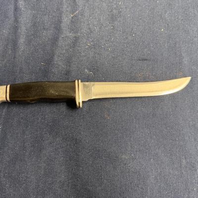 Buck fixed blade 121 hunting knife, with black sheath