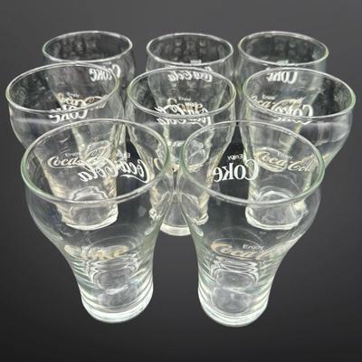 Set of 8 Vintage Coca-Cola Glasses