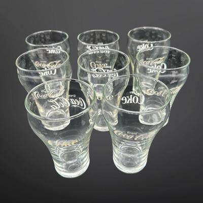 Set of 8 Vintage Coca-Cola Glasses
