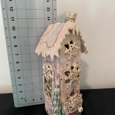 Blue Sky Clayworks Wintertime Snowflake Tower house