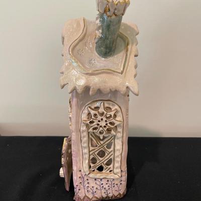 Blue Sky Clayworks Wintertime Snowflake Tower house