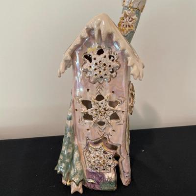 Blue Sky Clayworks Wintertime Snowflake Tower house