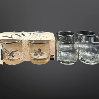 Vintage Federal Glass "Sportsman" Series Glasses