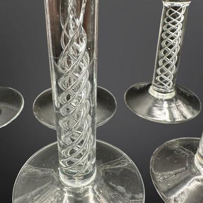Vintage Crystal Air Twist Candles Holders (6)
