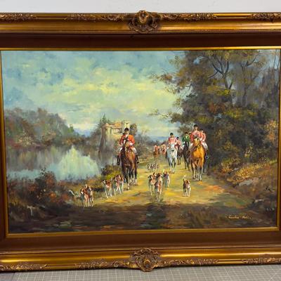 Oil on Canvas "FOX HUNT" by Leslie Robin
