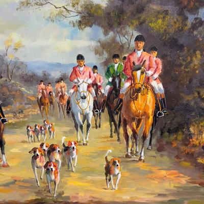 Oil on Canvas "FOX HUNT" by Leslie Robin