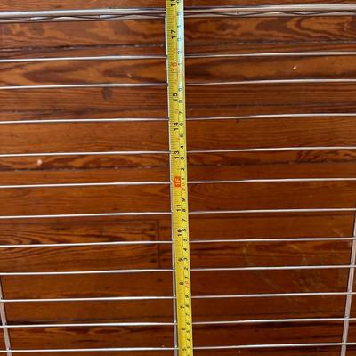 Chrome Rolling Garment Rack with Shelves
