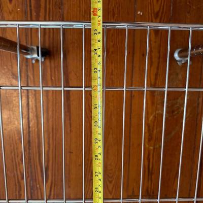 Chrome Rolling Garment Rack with Shelves