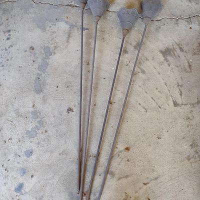 Garden Stake Outdoor Metal Candle Holders- Four Pieces