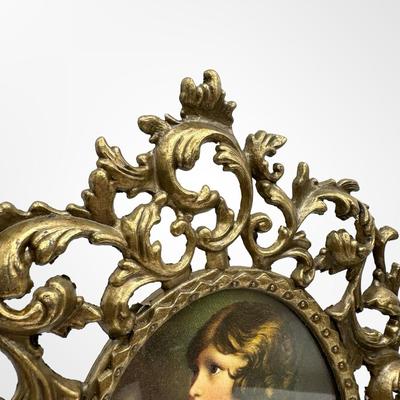 Pair of Ornate Vintage Italian Oval Picture Frames – Made in Italy