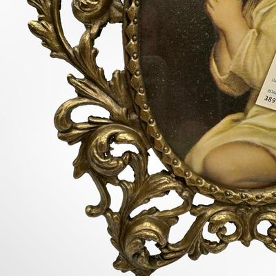 Pair of Ornate Vintage Italian Oval Picture Frames – Made in Italy