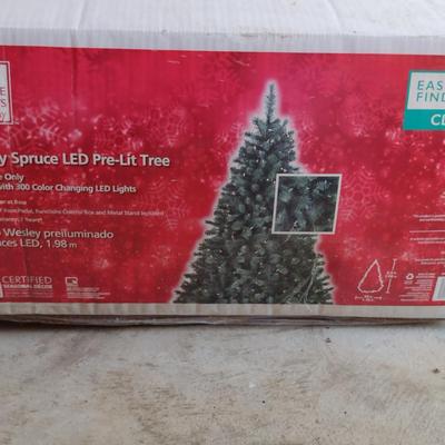 6 1/2 Foot Pre-Lit Spruce Christmas Tree