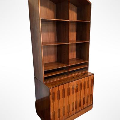 Mid-Century Romweber Two Piece Bookshelf & Cabinet